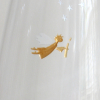 Engel mit Kerze 3, Poengel, Glasgravur, farbvergoldet auf kleinem liebenswertem Becher aus schwerem Glas