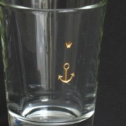 1 Anker Detail, Glasgravur Anker Detailansicht