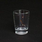 Golfschläger gold, tee weis, Golfball golden, Glasgravur farbvergoldet